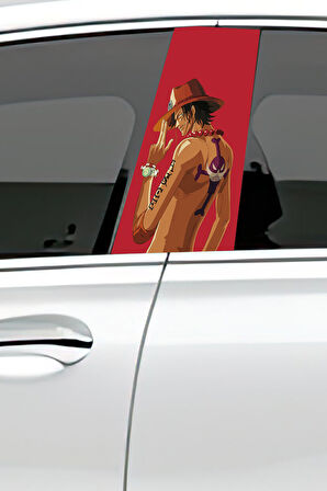 Araç Kapı Direk Kaplama Folyosu Desenli (Sağ Sol Takım) (2 Adet) - 22x50 Cm