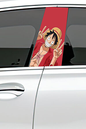 Araç Kapı Direk Kaplama Folyosu Desenli (Sağ Sol Takım) (2 Adet) - 22x50 Cm