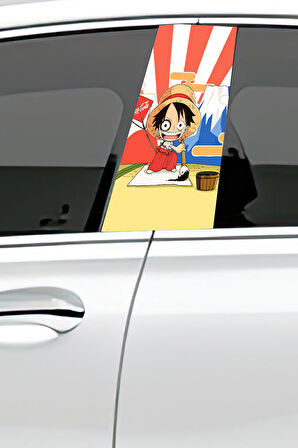 Araç Kapı Direk Kaplama Folyosu Desenli (Sağ Sol Takım) (2 Adet) - 22x50 Cm