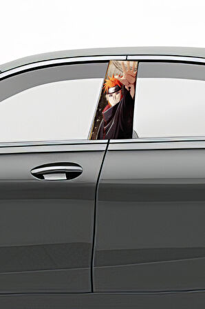 Araç Kapı Direk Kaplama Folyosu Desenli (Sağ Sol Takım) (2 Adet) - 22x50 Cm