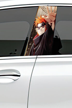 Araç Kapı Direk Kaplama Folyosu Desenli (Sağ Sol Takım) (2 Adet) - 22x50 Cm