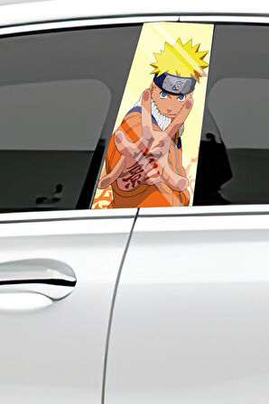 Araç Kapı Direk Kaplama Folyosu Desenli (Sağ Sol Takım) (2 Adet) - 22x50 Cm