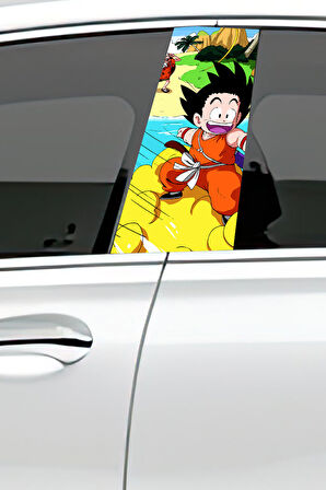 Araç Kapı Direk Kaplama Folyosu Desenli (Sağ Sol Takım) (2 Adet) - 22x50 Cm