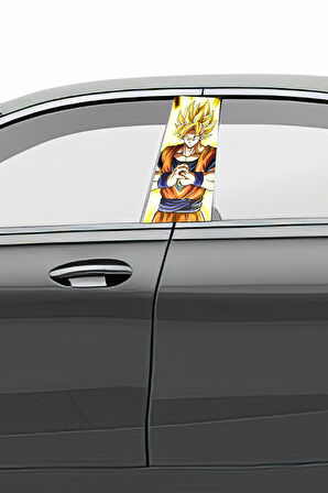 Araç Kapı Direk Kaplama Folyosu Desenli (Sağ Sol Takım) (2 Adet) - 22x50 Cm