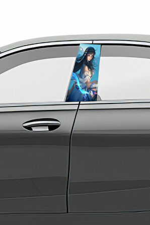 Araç Kapı Direk Kaplama Folyosu Desenli (sağ Sol Takım) (2 Adet) - 22x50 Cm