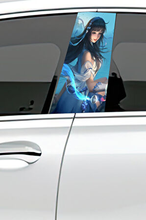 Araç Kapı Direk Kaplama Folyosu Desenli (sağ Sol Takım) (2 Adet) - 22x50 Cm