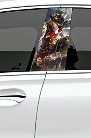 Araç Kapı Direk Kaplama Folyosu Desenli (Sağ Sol Takım) (2 Adet) - 22x50 Cm