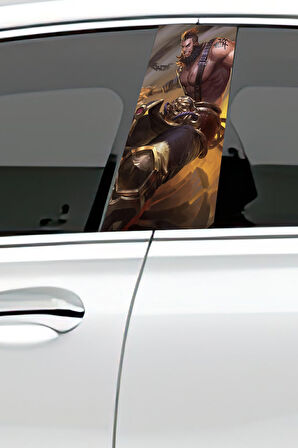 Araç Kapı Direk Kaplama Folyosu Desenli Sağ Sol Takım 2 Adet  22x50 cm