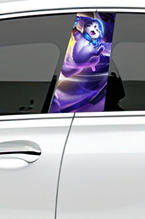 Araç Kapı Direk Kaplama Folyosu Desenli (Sağ Sol Takım) (2 Adet) - 22x50 Cm