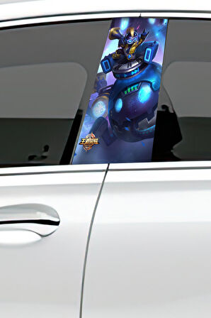 Araç Kapı Direk Kaplama Folyosu Desenli (Sağ Sol Takım) (2 Adet) - 22x50 Cm