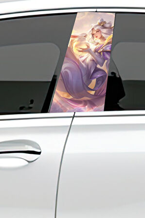 Araç Kapı Direk Kaplama Folyosu Desenli (Sağ Sol Takım) (2 Adet) - 22x50 Cm