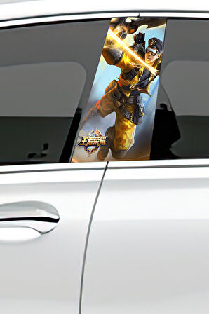 Araç Kapı Direk Kaplama Folyosu Desenli (Sağ Sol Takım) (2 Adet) - 22x50 Cm