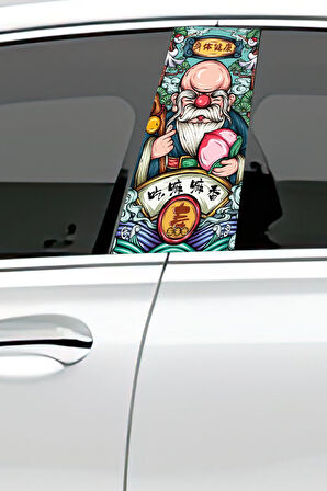 Araç Kapı Direk Kaplama Folyosu Desenli (Sağ Sol Takım) (2 Adet) - 22x50 Cm