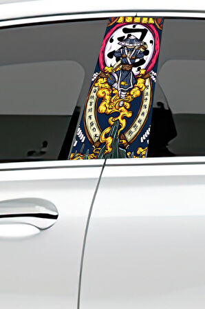 Araç Kapı Direk Kaplama Folyosu Desenli (Sağ Sol Takım) (2 Adet) - 22x50 Cm