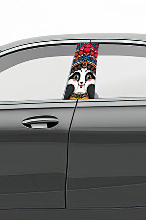 Araç Kapı Direk Kaplama Folyosu Desenli (Sağ Sol Takım) (2 Adet) - 22x50 Cm