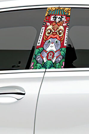 Araç Kapı Direk Kaplama Folyosu Desenli (Sağ Sol Takım) (2 Adet) - 22x50 Cm