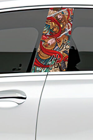 Araç Kapı Direk Kaplama Folyosu Desenli (Sağ Sol Takım) (2 Adet) - 22x50 Cm