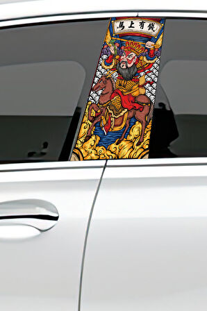 Araç Kapı Direk Kaplama Folyosu Desenli (Sağ Sol Takım) (2 Adet) - 22x50 Cm