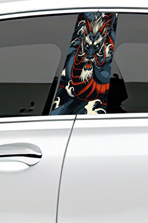 Araç Kapı Direk Kaplama Folyosu Desenli (Sağ Sol Takım) (2 Adet) - 22x50 Cm