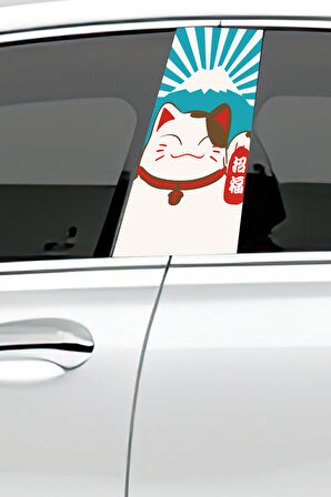 Araç Kapı Direk Kaplama Folyosu Desenli (Sağ Sol Takım) (2 Adet) - 22x50 Cm