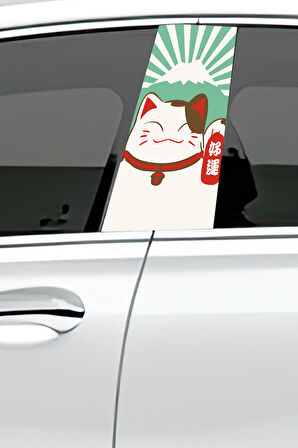 Araç Kapı Direk Kaplama Folyosu Desenli (Sağ Sol Takım) (2 Adet) - 22x50 Cm