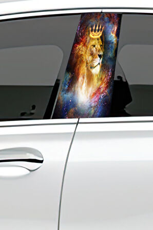 Araç Kapı Direk Kaplama Folyosu Desenli (Sağ Sol Takım) (2 Adet) - 22x50 Cm