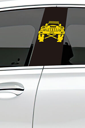 Araç Kapı Direk Kaplama Folyosu Desenli (Sağ Sol Takım) (2 Adet) - 22x50 Cm