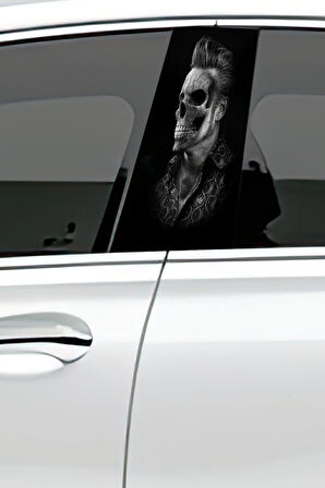 Araç Kapı Direk Kaplama Folyosu Desenli (Sağ Sol Takım) (2 Adet) - 22x50 Cm