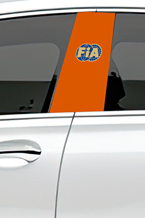 Araç Kapı Direk Kaplama Folyosu Desenli (Sağ Sol Takım) (2 Adet) - 22x50 Cm