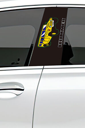 Araç Kapı Direk Kaplama Folyosu Desenli (Sağ Sol Takım) (2 Adet) - 22x50 Cm