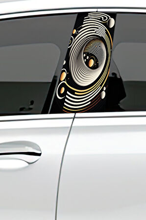 Araç Kapı Direk Kaplama Folyosu Desenli (Sağ Sol Takım) (2 Adet) - 22x50 Cm