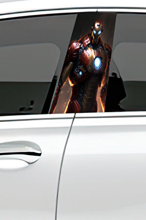 Araç Kapı Direk Kaplama Folyosu Desenli (Sağ Sol Takım) (2 Adet) - 22x50 Cm