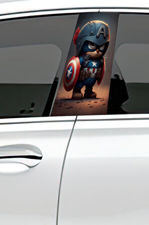 Araç Kapı Direk Kaplama Folyosu Desenli  Sağ Sol Takım 2 Adet  22x50 Cm