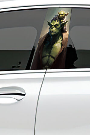 Araç Kapı Direk Kaplama Folyosu Desenli (Sağ Sol Takım) (2 Adet) - 22x50 Cm