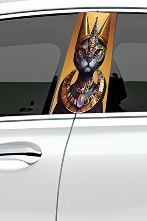 Araç Kapı Direk Kaplama Folyosu Desenli (Sağ Sol Takım) (2 Adet) - 22x50 Cm