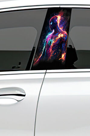 Araç Kapı Direk Kaplama Folyosu Desenli (Sağ Sol Takım) (2 Adet) - 22x50 Cm