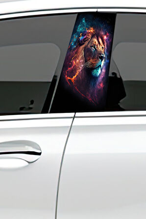 Araç Kapı Direk Kaplama Folyosu Desenli (Sağ Sol Takım) (2 Adet) - 22x50 Cm