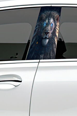 Araç Kapı Direk Kaplama Folyosu Desenli (Sağ Sol Takım) (2 Adet) - 22x50 Cm