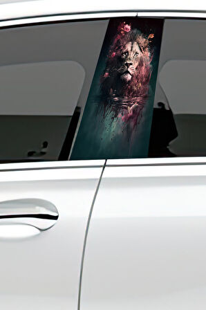 Araç Kapı Direk Kaplama Folyosu Desenli (Sağ Sol Takım) (2 Adet) - 22x50 Cm