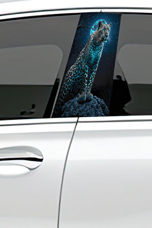 Araç Kapı Direk Kaplama Folyosu Desenli (Sağ Sol Takım) (2 Adet) - 22x50 Cm