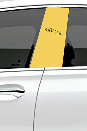 Araç Kapı Direk Kaplama Folyosu Desenli (Sağ Sol Takım) (2 Adet) - 22x50 Cm