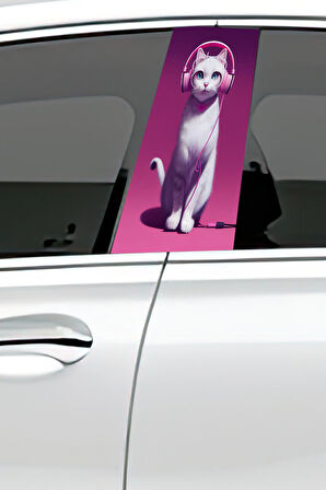 Araç Kapı Direk Kaplama Folyosu Desenli (Sağ Sol Takım) (2 Adet) - 22x50 Cm