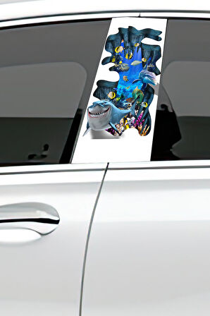 Araç Kapı Direk Kaplama Folyosu Desenli (Sağ Sol Takım) (2 Adet) - 22x50 Cm