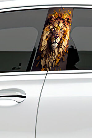 Araç Kapı Direk Kaplama Folyosu Desenli (Sağ Sol Takım) (2 Adet) - 22x50 Cm