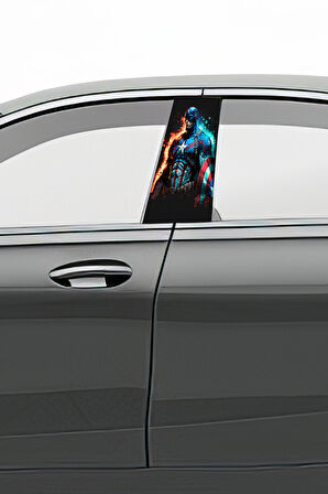 Araç Kapı Direk Kaplama Folyosu Desenli (Sağ Sol Takım) (2 Adet) - 22x50 Cm