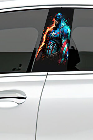 Araç Kapı Direk Kaplama Folyosu Desenli (Sağ Sol Takım) (2 Adet) - 22x50 Cm