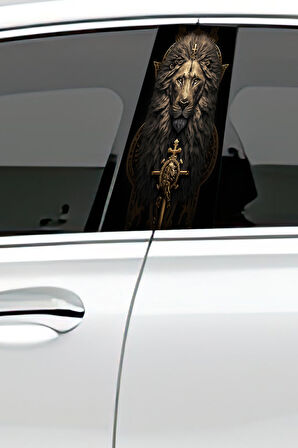 Araç Kapı Direk Kaplama Folyosu Desenli (Sağ Sol Takım) (2 Adet) - 22x50 Cm