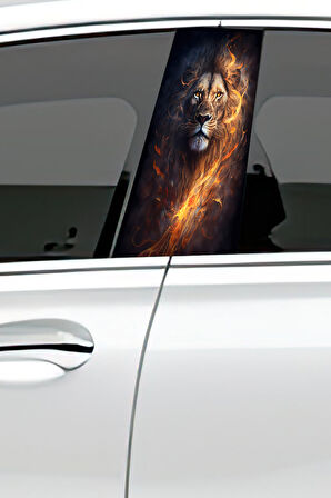 Araç Kapı Direk Kaplama Folyosu Desenli (Sağ Sol Takım) (2 Adet) - 22x50 Cm