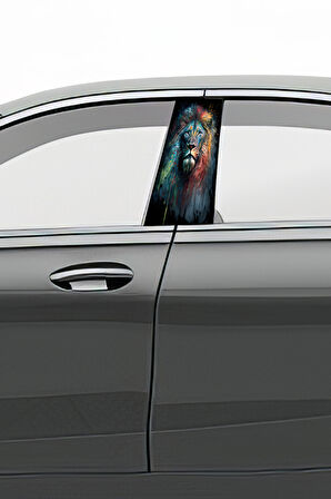 Araç Kapı Direk Kaplama Folyosu Desenli (Sağ Sol Takım) (2 Adet) - 22x50 Cm