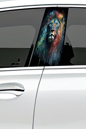 Araç Kapı Direk Kaplama Folyosu Desenli (Sağ Sol Takım) (2 Adet) - 22x50 Cm